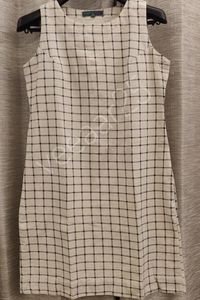 Windowpane check dress